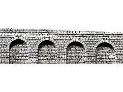 Tvrzená pěna - zeď kamenné kvádry s arkádami šikmá 370x125/85mm