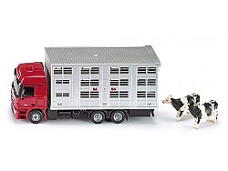 SIKU Super - Transportér pro přepravu hospodářských zvířat + 2 krávy, 1:50