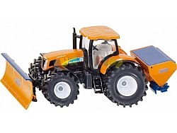 SIKU Super - Traktor s přední radlicí a sypačem soli, 1:50