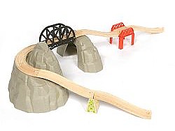 Bigjigs Rail dřevěná vláčkodráha - Set vysokohorská dráha