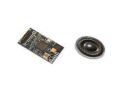 Dekodér jízdy, osvětlení a zvuk do SP45 / SU45 + 1W reproduktoru (Piko 56361) PluX22 22-pin	
