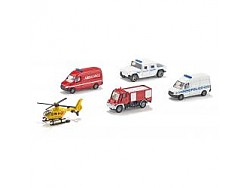 sada 4 aut a 1 helikoptéry ( ambulance hasiči policie )