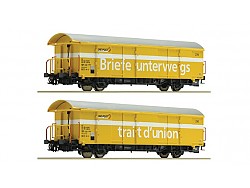Set dvou žlutých nákladních vozů Z2, SBB 