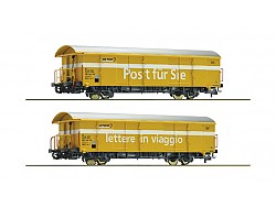 Set dvou žlutých poštovních vozů Z2, SBB 
