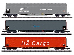 Set 3 plachtových vozů Rilns HZ, ČD Cargo, ZSSK