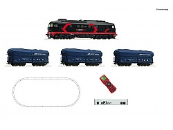 z21 startovací digitální souprava: Dieselová lokomotiva BR 232 s nákladním vlakem, Cargounit/PKP
