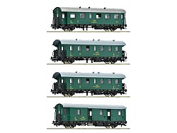Set 4 osobních vozů ČSD 