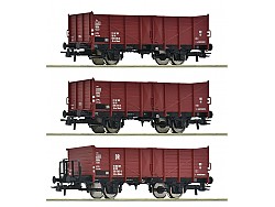 Set tří vozů na uhlí DR