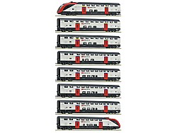 8dílná sada: Dálkový dvoupatrový vlak RABe 502, SBB