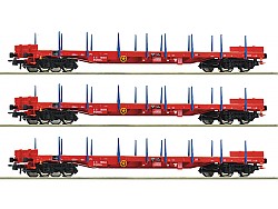 Set 3 klanicových vozů na dřevo