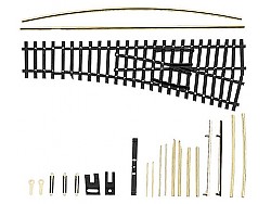 Výhybka pravá EW1 15°/129,5mm, stavebnice