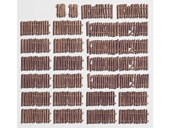 Zchátralý plot 0,7 cm vysoký - sada 