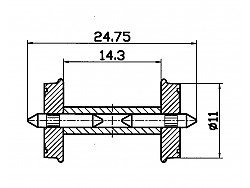 Sada kol pro RP-25 - Ø 11mm-2ks